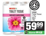Spar Toilet Tissue 1 Ply Mini-18s Per Pack