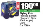 Flying Fish Pressed Lemon Flavoured Beer Cans-For 2 x 6 x 500ml