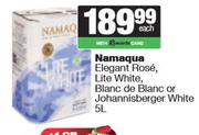 Namaqua Elegant Rose, Lite White, Blanc De Blanc Or Johannisberger White-5L EA