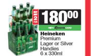 Heineken Premium Lager Or Silver Handies-For 2 x 6 x 330ml