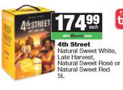 4th Street NL Sweet White, Late Harvest, NL Sweet Rose Or NL Sweet Red-5L EA