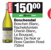Boschendal Boschen Blanc Rachelsfontein Chenin Blanc,Le Bouquet,De Noir Or Garden Rose-2 x 750ml