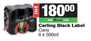 Carling Black Label Cans-For 2 x 6 x 500ml