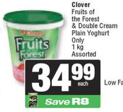 Clover Fruits Of The Forest & Double Cream Plain Yoghurt Only-1Kg