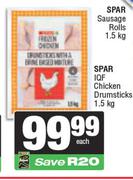 Spar IQF Chicken Drumsticks-1.5Kg