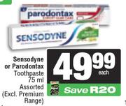 Sensodyne Or Parodontax Toothpaste Assorted-75ml