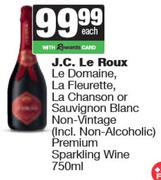 J.C.Le Roux Le Domaine,La Fleurette,Chanson Or Sauv Blanc Non Vintage Premium Sparkling Wine-750ml