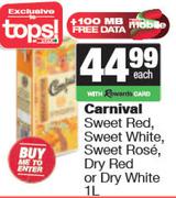 Carnival Sweet Red,Sweet White,Sweet Rose,Dry Red Or Dry White-1L
