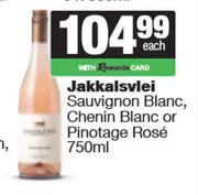 Jakkalsvlei Sauvignon Blanc, Chenin Blanc Or Pinotage Rose-750ml