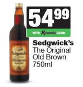 Sedgwick's The Original Old Brown-750ml