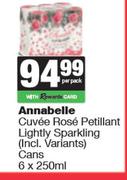 Annabelle Cuvee Rose Petillant Lightly Sparkling Cans-6 x 250ml