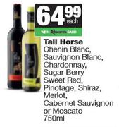 Tall Horse Chenin,Sauv Blanc,Chardonnay,Sugar Berry,Sweet Red,Pinotage,Shiraz,Merlot-750ml