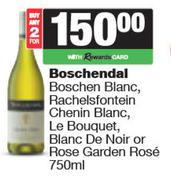 Boschendal Boschen Blanc,Rachelsfontein Chenin,Le Bouquet,Blanc De Noir Or Garden Rose-For 2 x 750ml