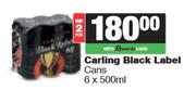 Carling Black Label Cans-For 2 x 6 x 500ml