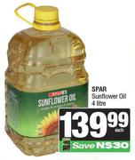 Spar Sunflower Oil-4Ltr 