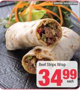 Beef Strips Wrap-Each