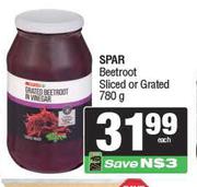 Spar Beetroot Sliced Or Grated-780g Each