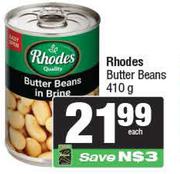 Rhodes Butter Beans-410g 