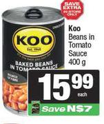 Koo Beans In Tomato Sauce-400g 