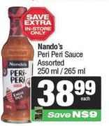 Nando's Peri Peri Sauce Assorted-250ml/265ml Each