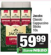 Jacobs Classic Cappuccino Sticks-10s Pack