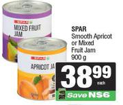 Spar Smooth Apricot Or Mixed Fruit Jam-900g Each
