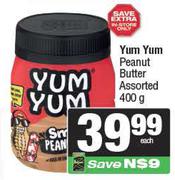 Yum Yum Peanut Butter Assoretd-400g 