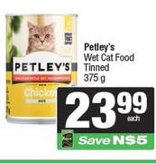 Petley's Wet Cat Food Tinned-375g 