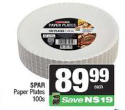 Spar Paper Plates-100's Pack
