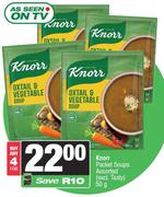 Knorr Packet Soups Assorted (Excl Tasty)-For Any 4 x 50g