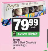 Beyers Milk & Dark Chocolate Infused Eggs-6's Pack
