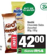 Nestle Chocolate Slabs Assorted-For Any 2 x 80g/85g