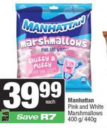 Manhattan Pink And White Marshmallows-400g/440g Each