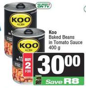 Koo Baked Beans In Tomato Sauce-For 2 x 400g