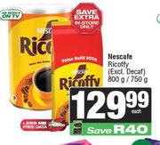Nescafe Ricoffy-800g/750g Each