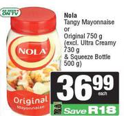 Nola Tangy Mayonnaise Or Original 750g-Each