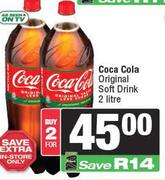 Coca-Cola Original Soft Drink-For 2 x 2Ltr