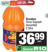 Brookes Oros Squash Assorted-2Ltr