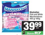 Manhattan Pink And White Marshamallows-400g /440g Each