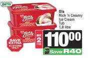 Ola Rich 'n Creamy Ice Cream Tub-For 2 x 1.8Ltr 