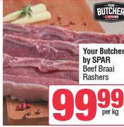 Your Butcher By Spar Beef Braai Rashers-per kg 