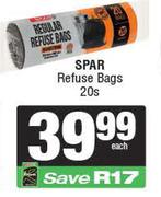Spar Refuse Bags-20s Pack