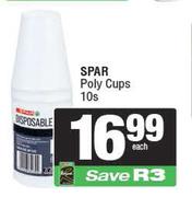 Spar Poly Cups-10s Pack
