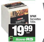 Spar Serviettes-100s Pack
