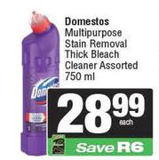 Domestos Multipurpose Stain Removal Thick Bleach Cleaner Assorted-750m;