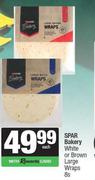 Spar Bakery White Or Brown Large Wraps-8s