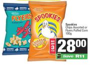 Spookies Chips Assorted Or Flyers Puffed Corn-For Any 3 x 100g