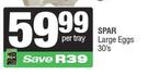 Spar Large Eggs-30's Per Tray
