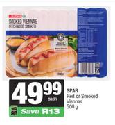 Spar Red Or Smoked Viennas-500g 