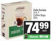 Cafe Enrista 3 In 1 Coffee Bags-20s